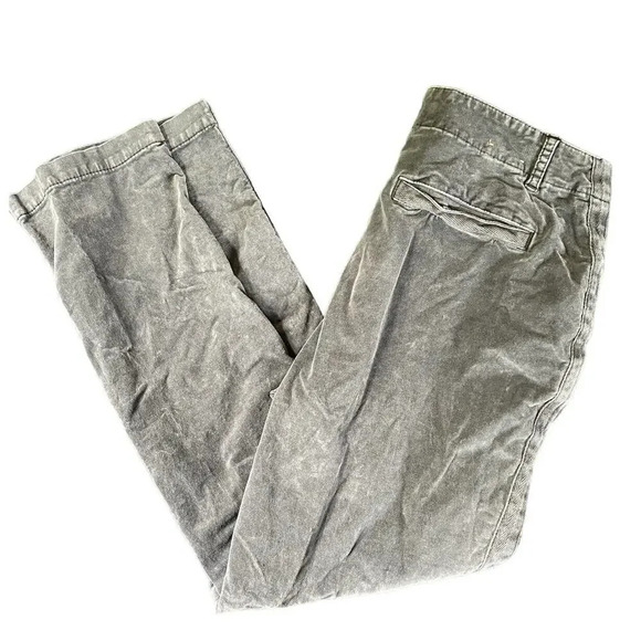 Faherty Women’s Gray Velour Velvet Slacks Tuxedo Ankle‎ Pants Size 27 - Picture 1 of 9